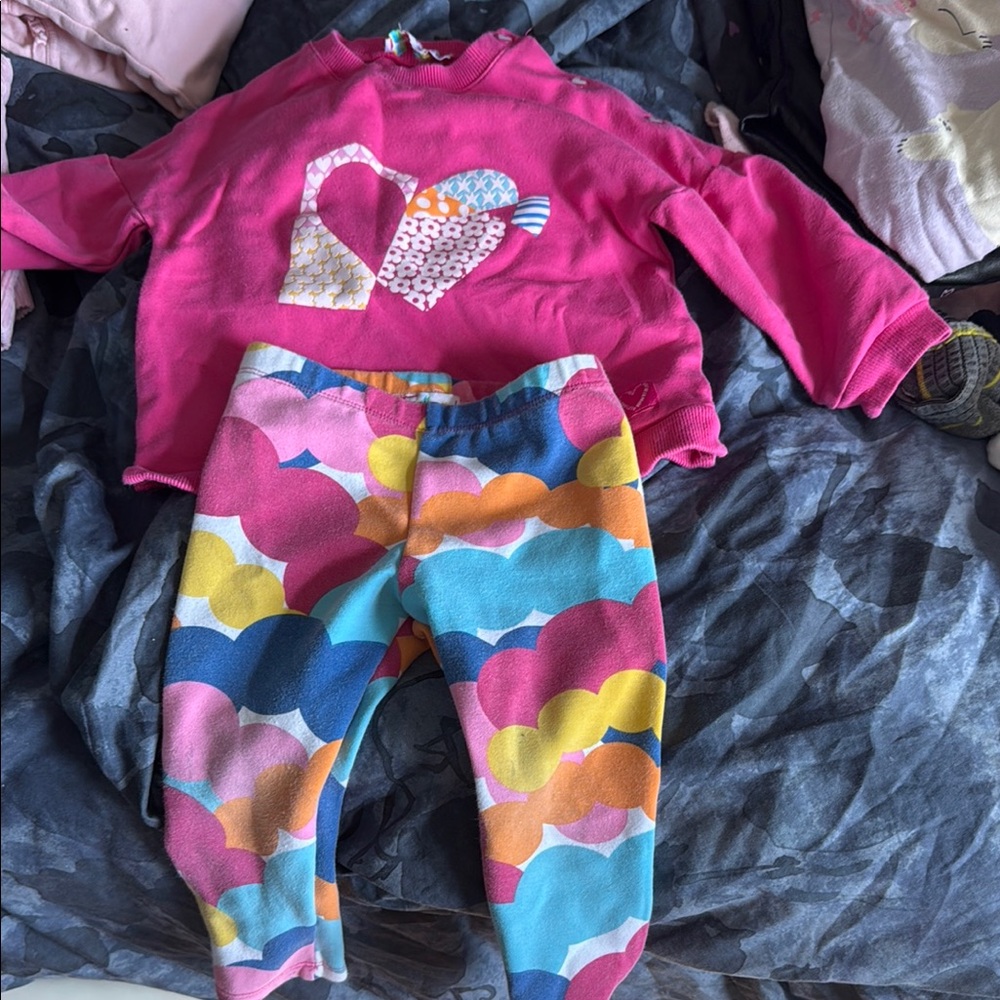 Agatha Ruiz De La Prada Pink Heart Baby Outfit size 24m